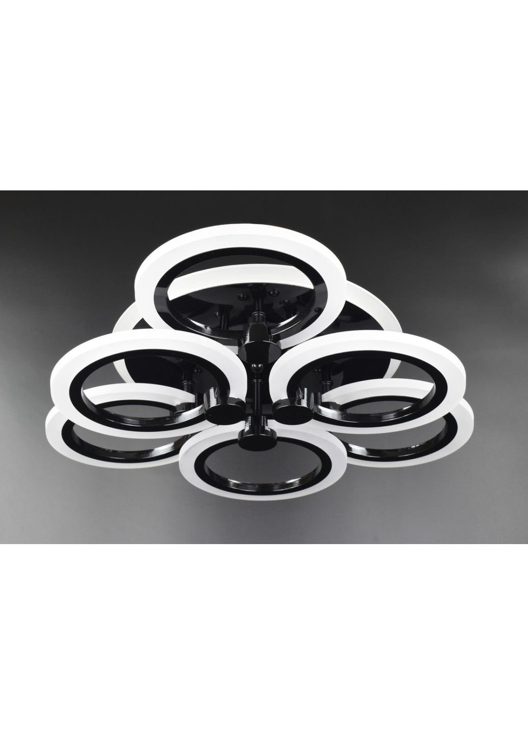 Люстра потолочная LED с пультом A2374/3+3S-RGB-bk Черный 11х47х47 см. Sunnysky (253527787)