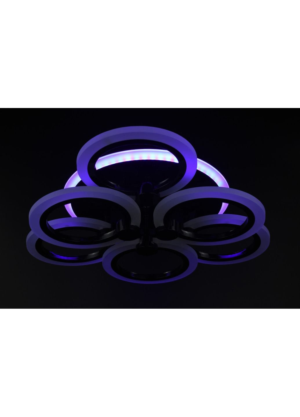 Люстра потолочная LED с пультом A2374/3+3S-RGB-bk Черный 11х47х47 см. Sunnysky (253527787)