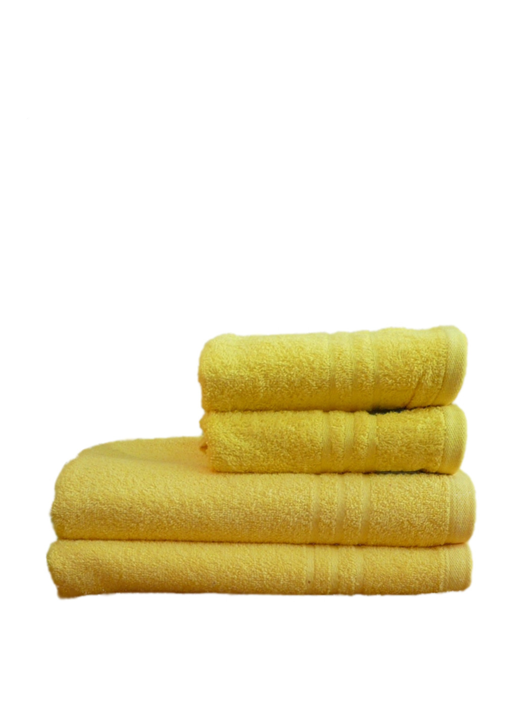 No Brand полотенце (1 шт), 70х130 см однотонный желтый производство - Пакистан
