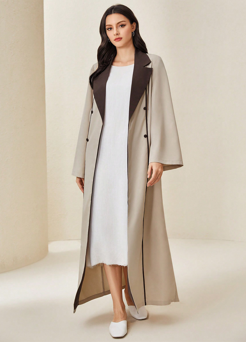 Кремовый демисезонный кардиган SHEIN