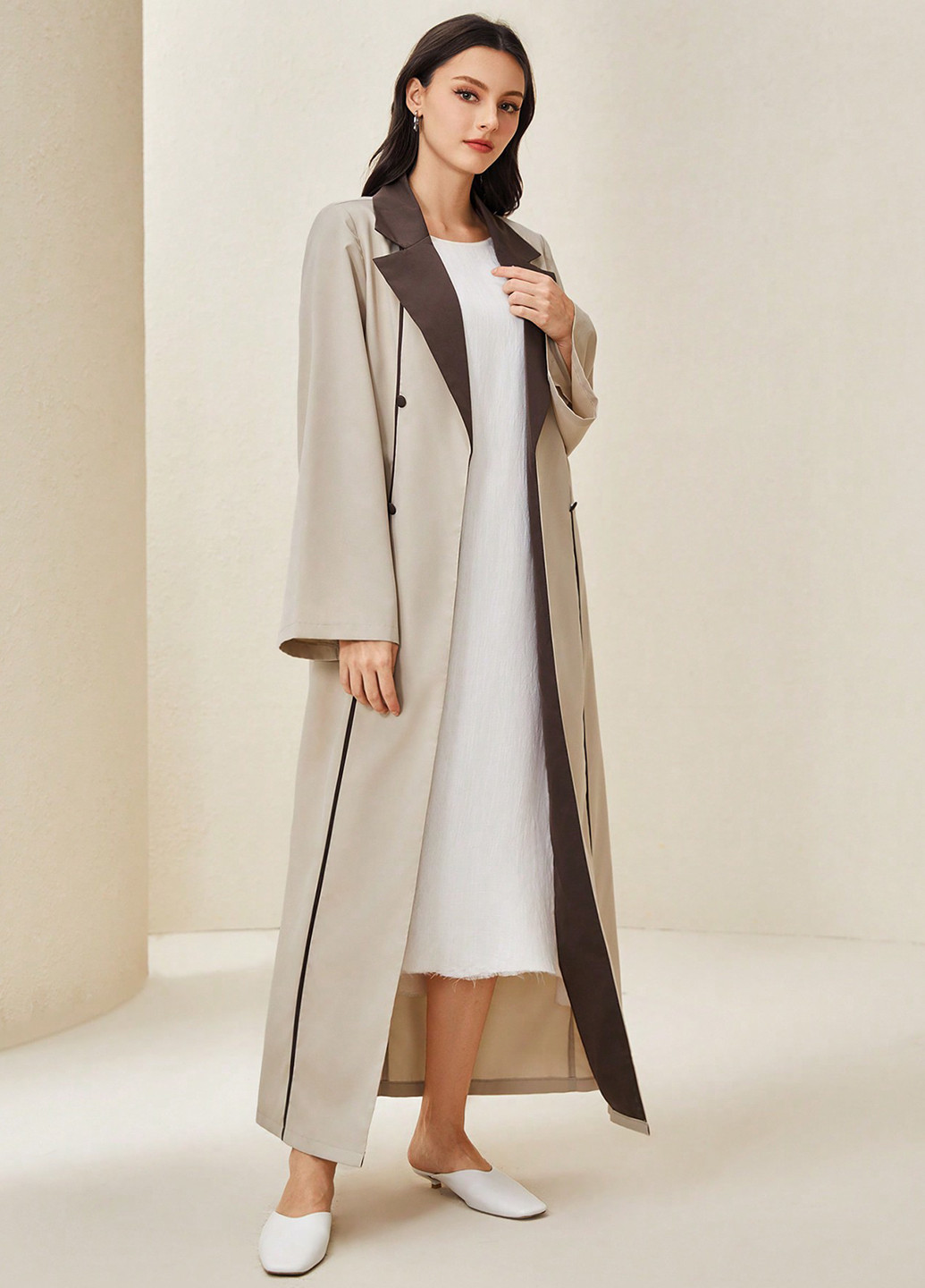 Кремовый демисезонный кардиган SHEIN