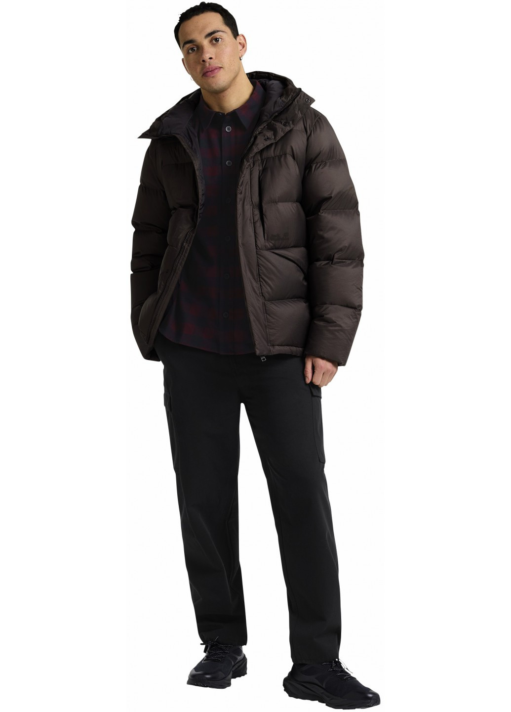 Коричневый зимний Пуховик Jack Wolfskin