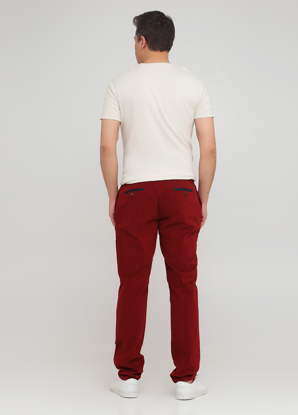Светло-бордовые кэжуал демисезонные прямые брюки El Ganso