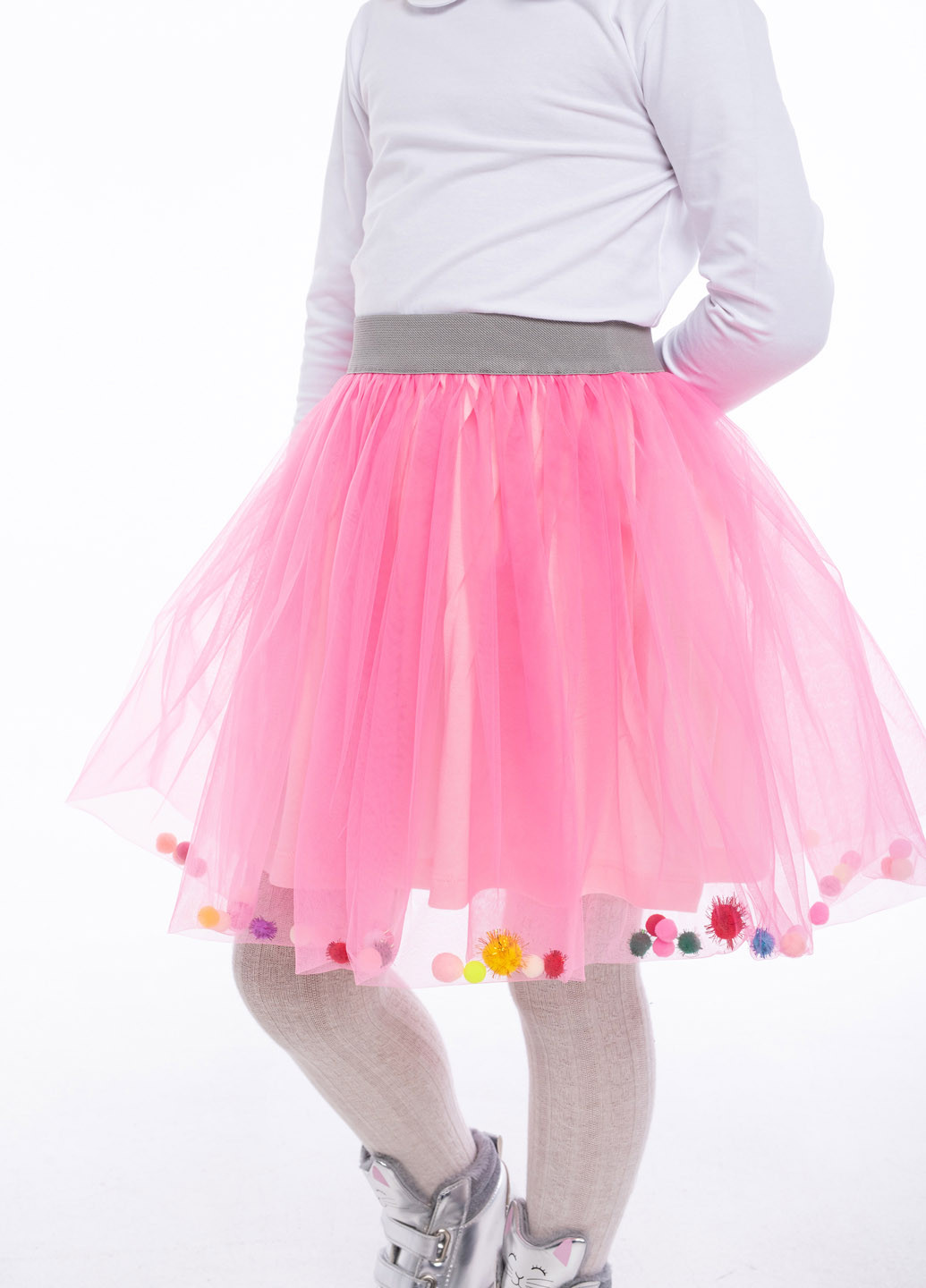 Розовая кэжуал однотонная юбка Vidoli а-силуэта (трапеция)
