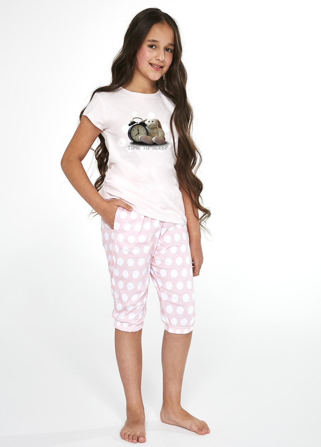 Светло-розовая всесезон пижама для девочек-подростков 89 time to sleep 571-21 Cornette