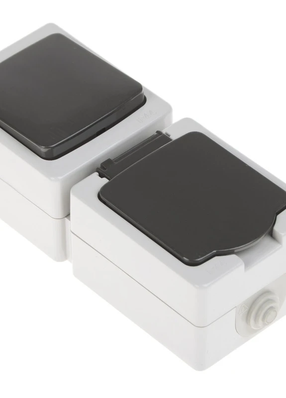 Переключатель+розетка WF-1AV2+1ARZ Water FORA Brille (253967289)
