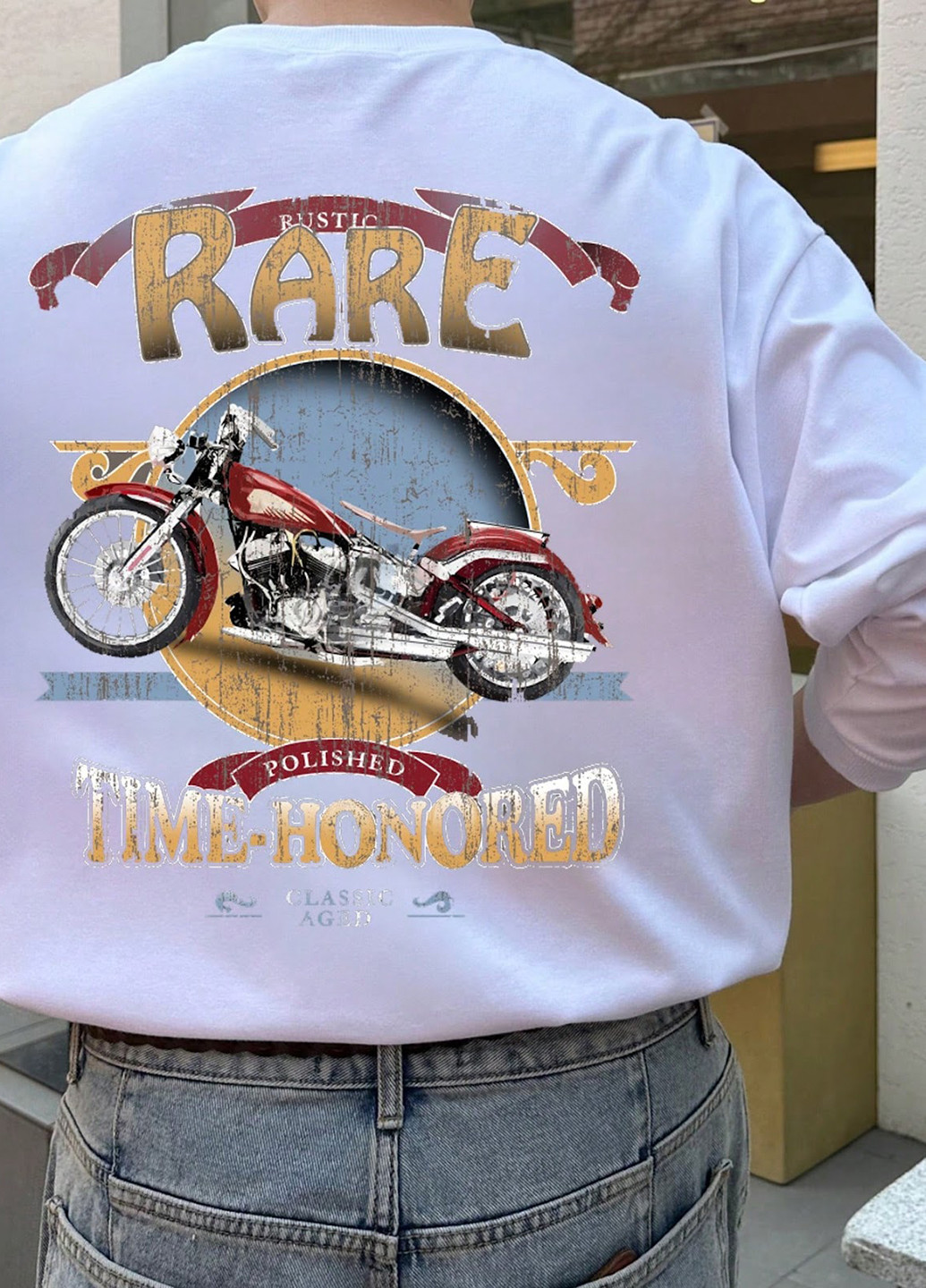 Лонгслів SHEIN малюнок білий кежуали бавовна