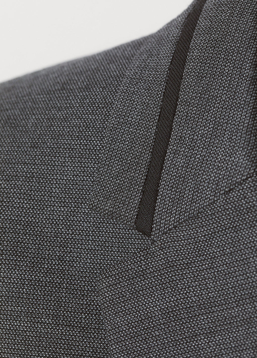 Пиджак H&M с длинным рукавом меланж грифельно-серый деловой