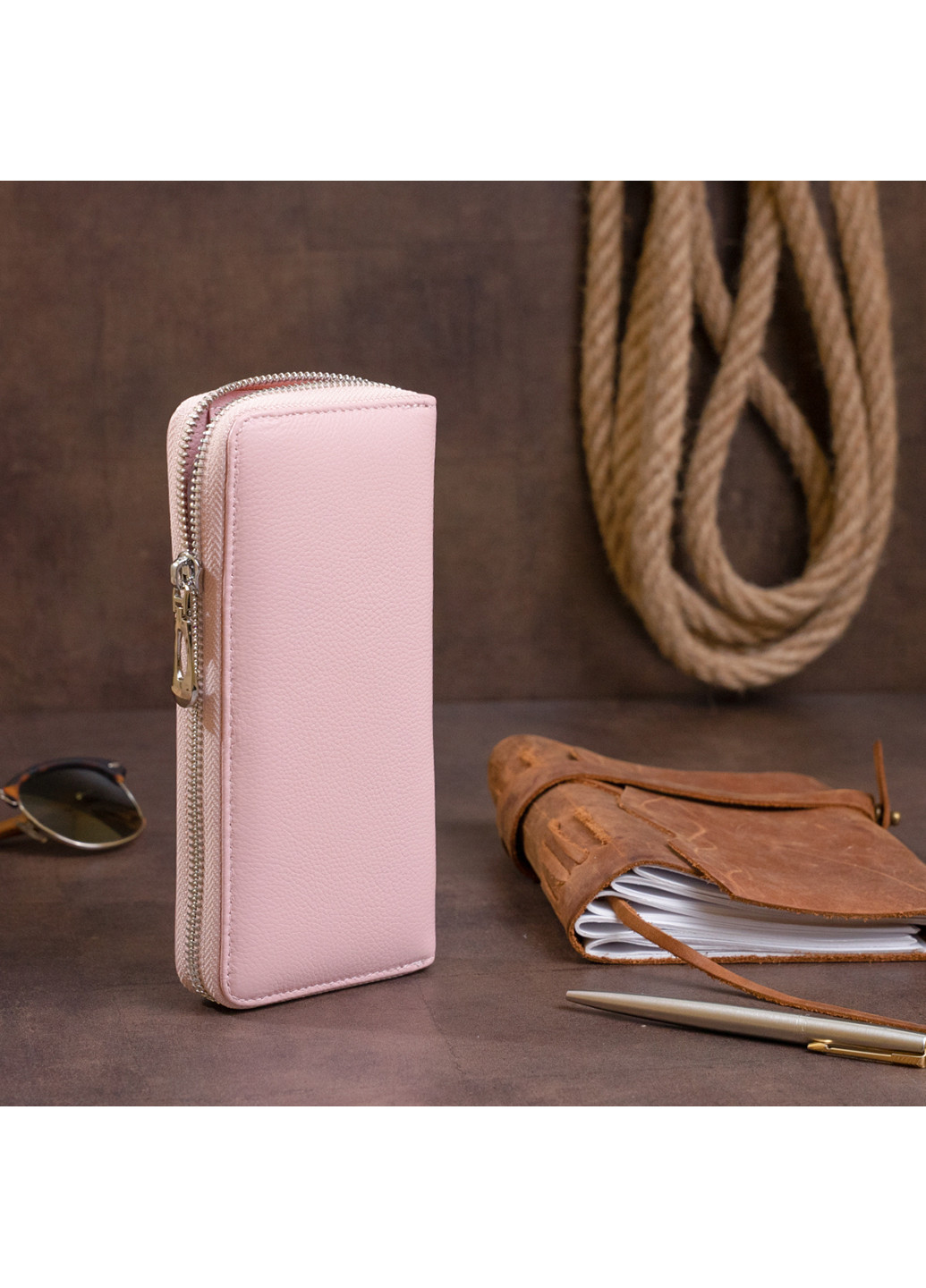 Жіночий шкіряний гаманець-клатч 19х9,5х2,5 см st leather (252128916)