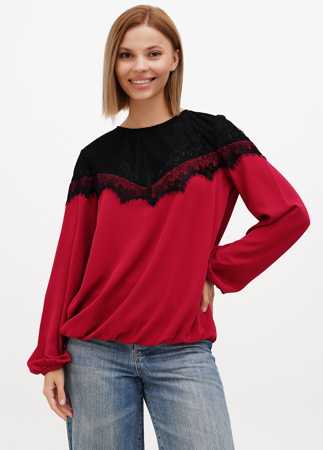 Бордова блуза Sassofono