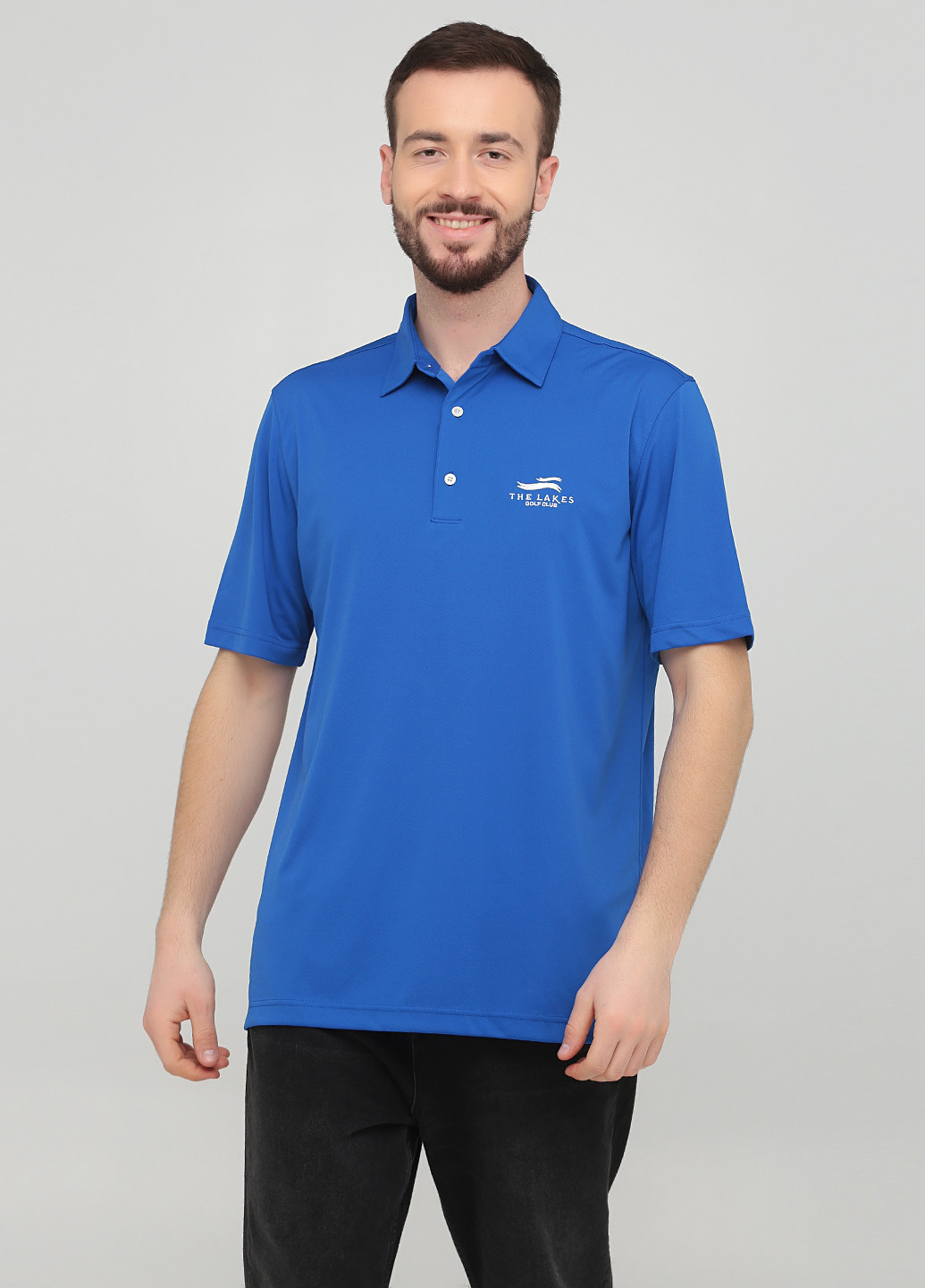 Синяя футболка-поло для мужчин Greg Norman однотонная