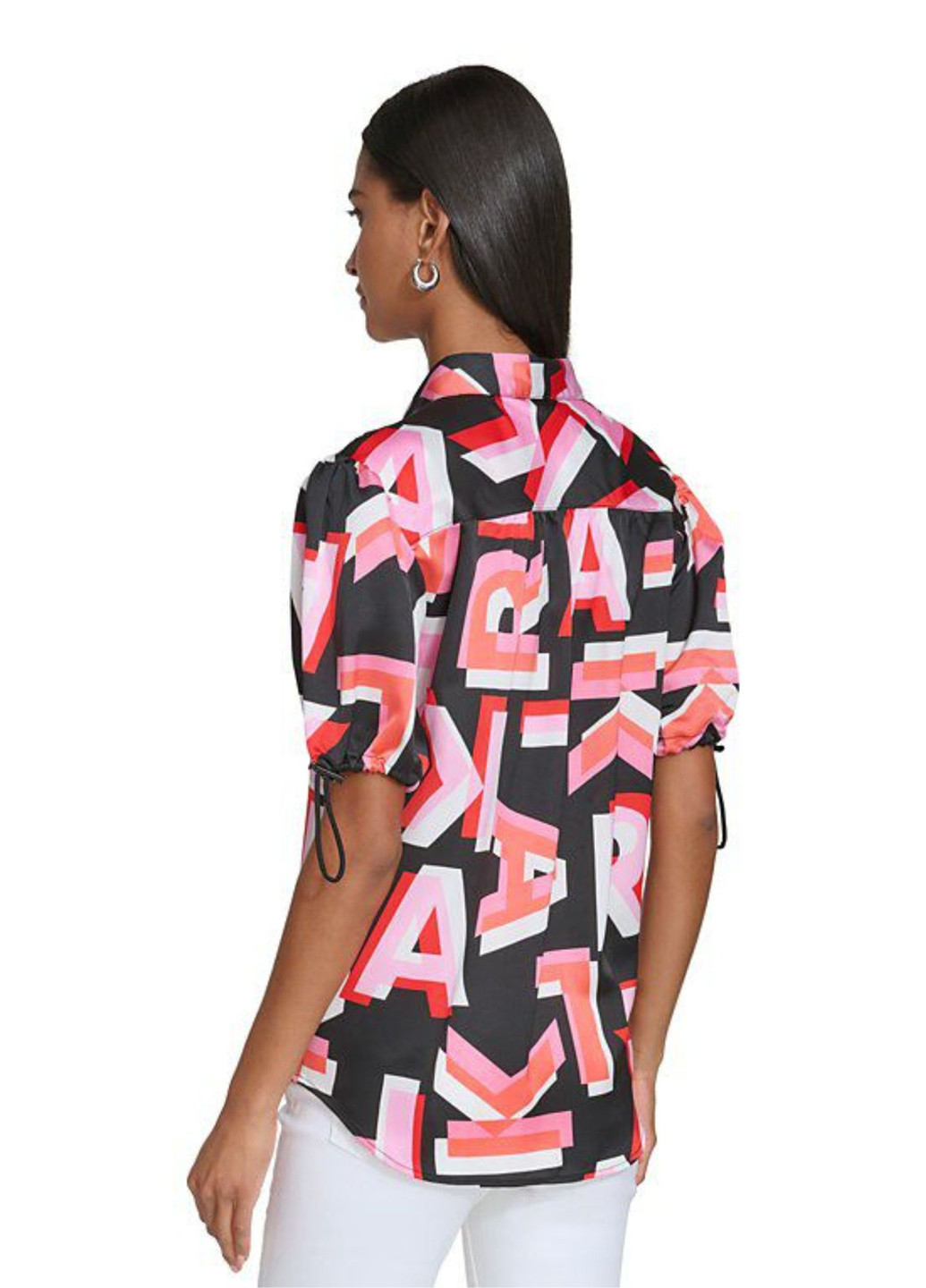 Цветная кэжуал рубашка с надписями Karl Lagerfeld