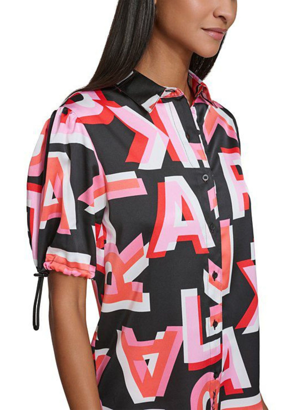 Цветная кэжуал рубашка с надписями Karl Lagerfeld