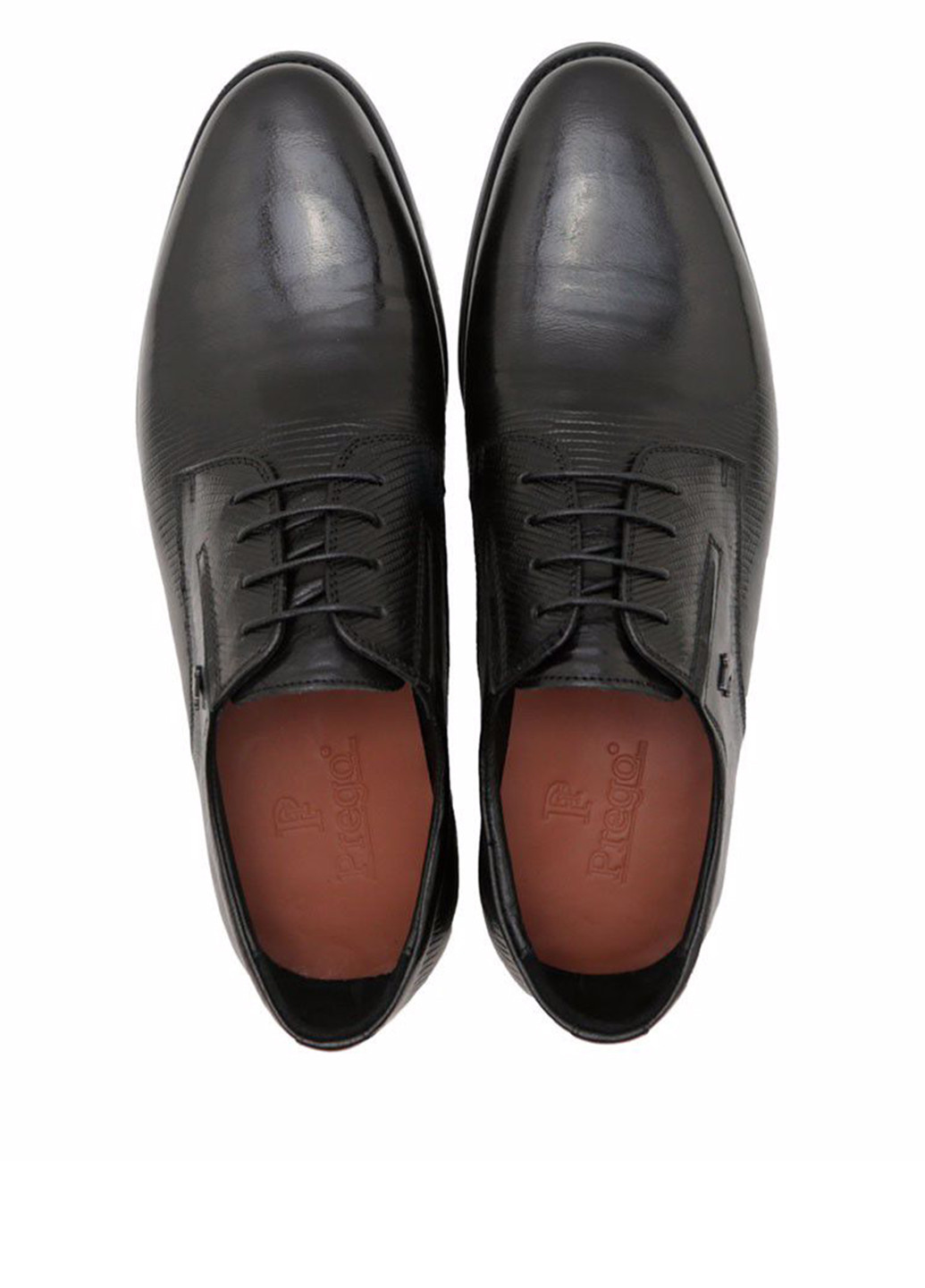 Черные классические туфли Prego на шнурках