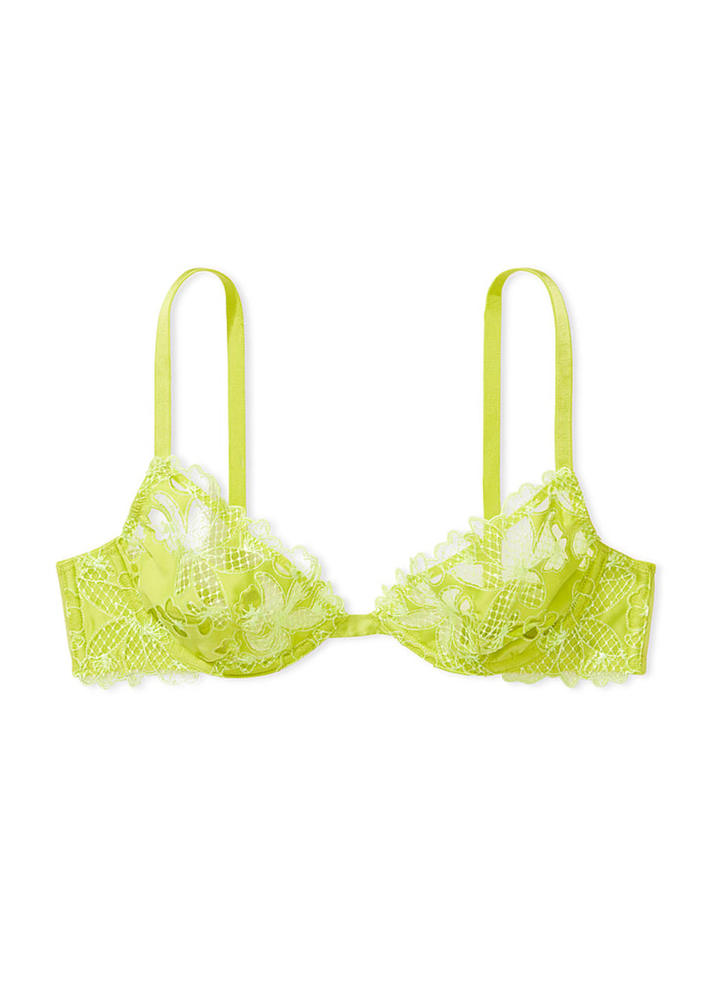 Лаймовый демисезонный комплект (бюстгальтер, трусики) Victoria's Secret