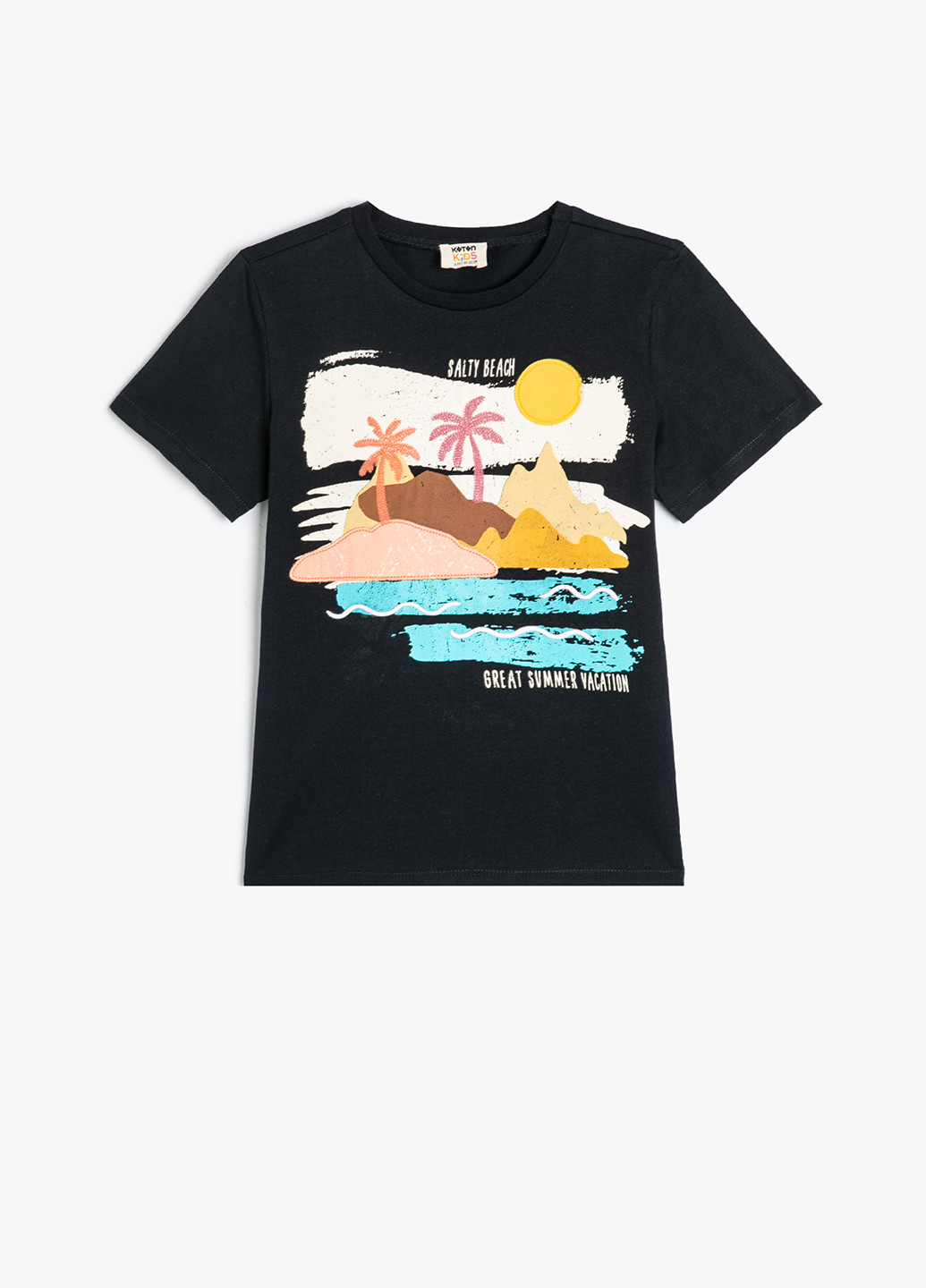 Темно-синяя летняя футболка KOTON