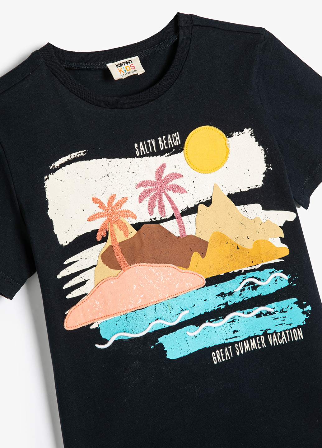 Темно-синяя летняя футболка KOTON