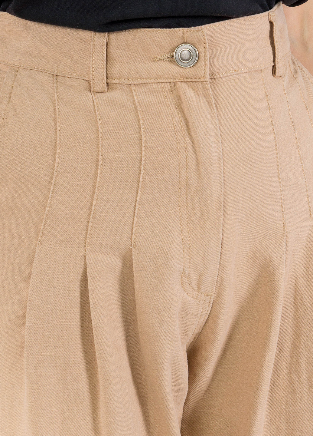 Бежевые кэжуал демисезонные кюлоты брюки Dilvin