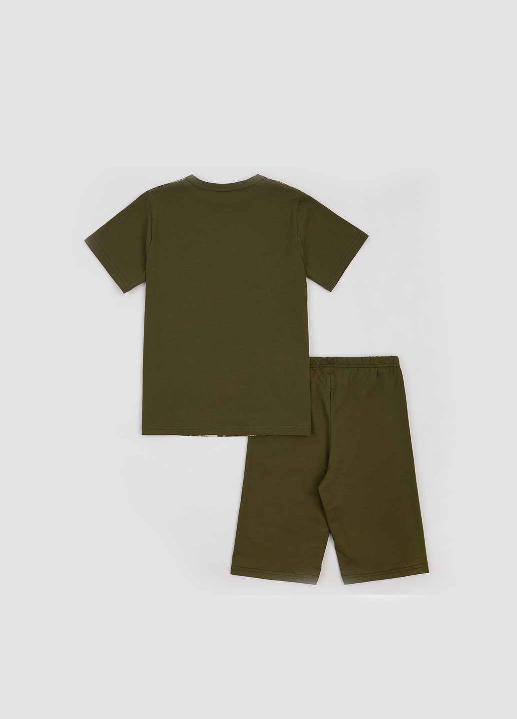 Оливковий (хакі) літній костюм (футболка, шорти) з шортами ArDoMi