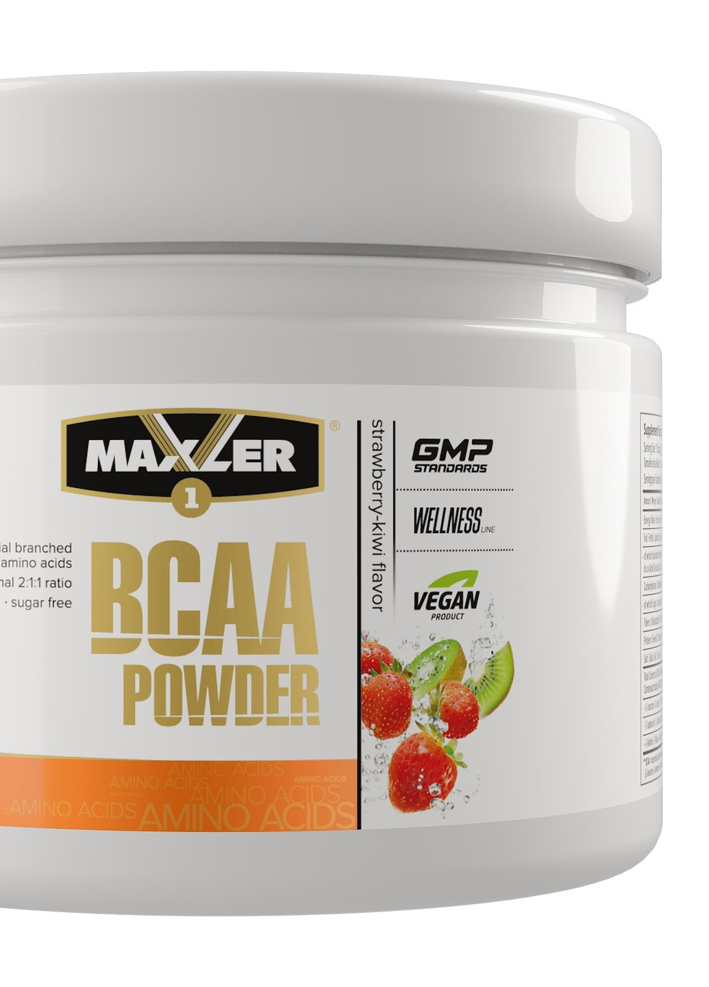 Амінокислоти BCAA Powder 210g Полуниця-ківі Maxler (253184195)