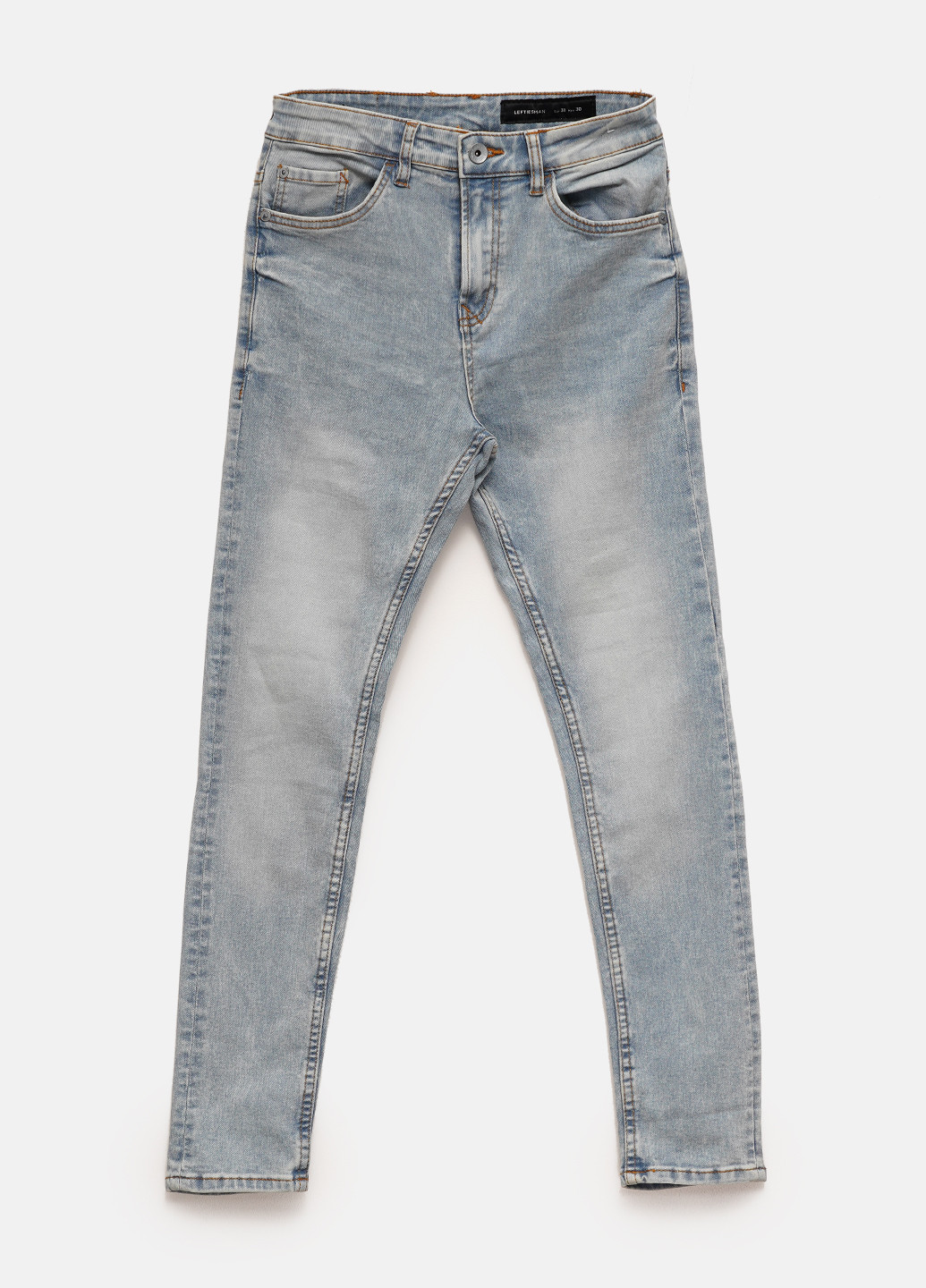 Светло-голубые демисезонные слим джинсы Lefties