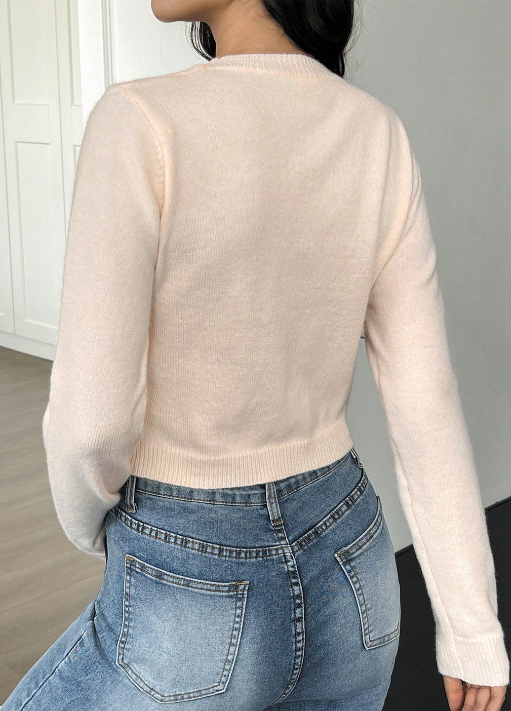 Пудровый демисезонный джемпер для беременных джемпер SHEIN