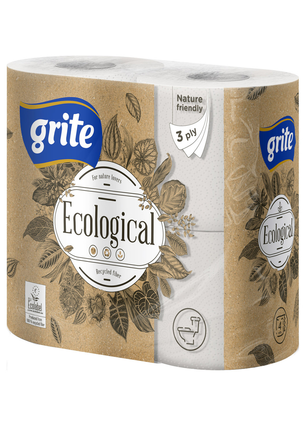Туалетная бумага Plius Ecological 4 шт. Grite (199238163)