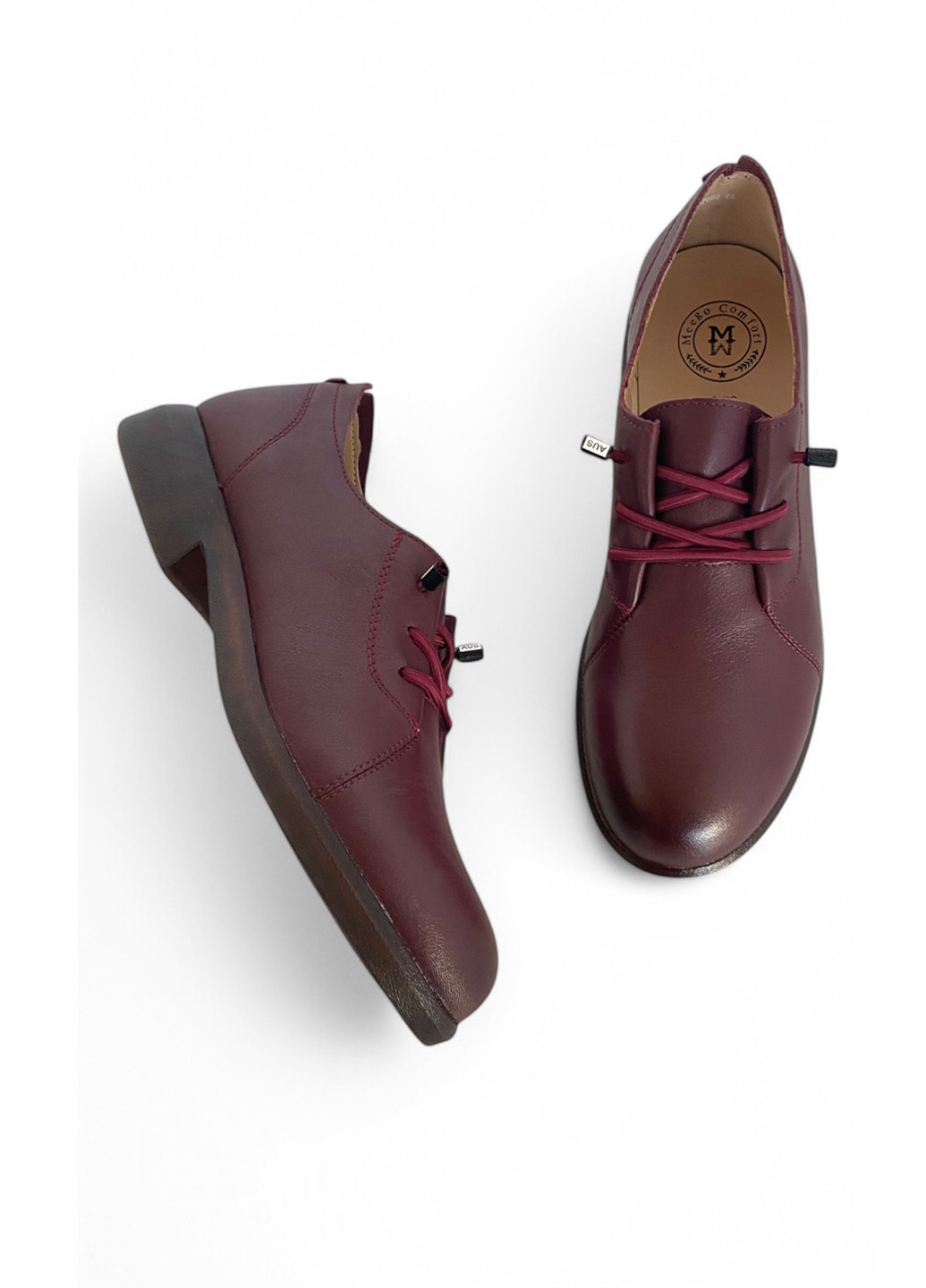 Meego Туфли дерби бордовый з натуральная кожа, румыния — демисезон (328004092)