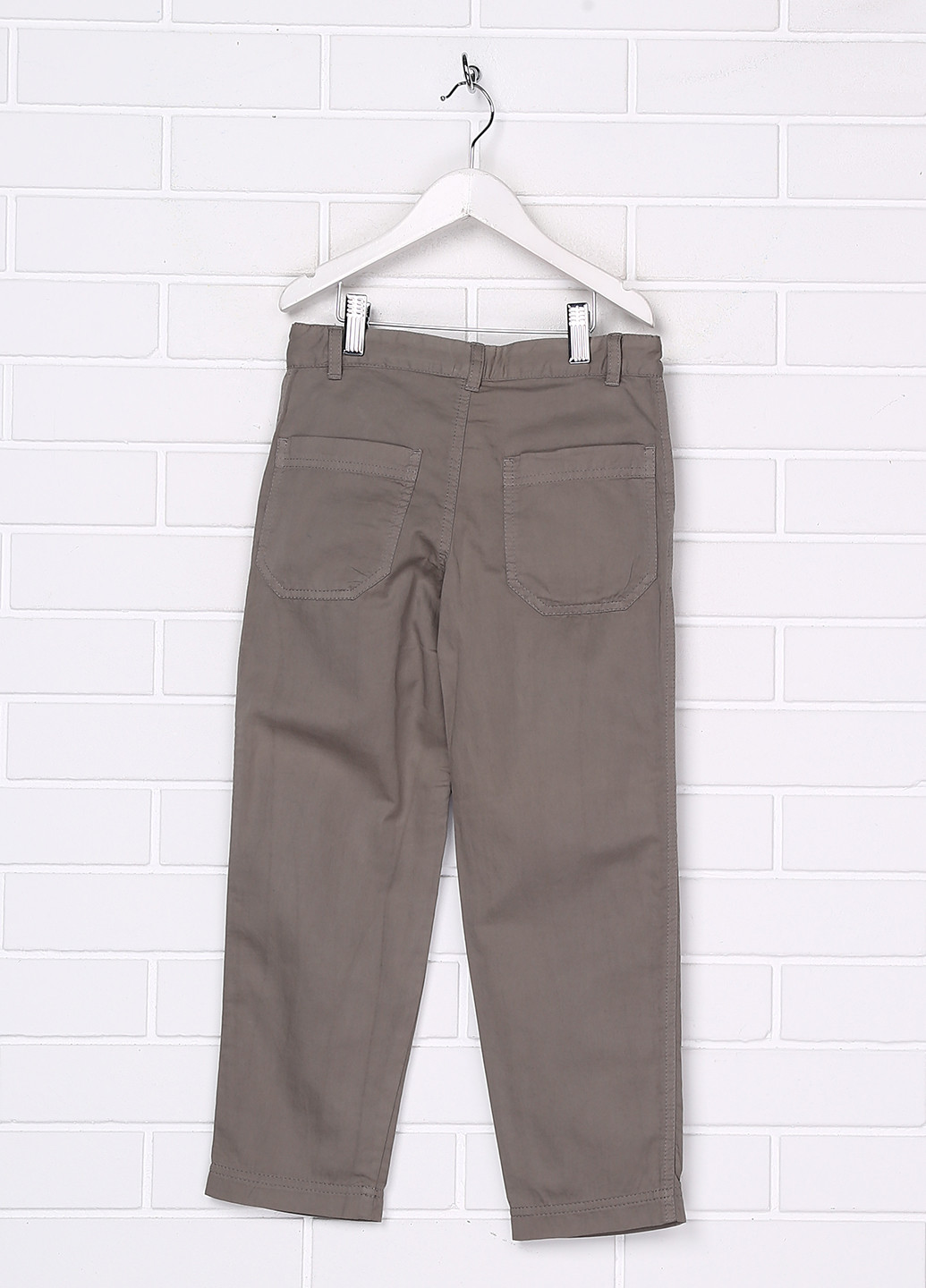 Серые кэжуал демисезонные брюки Petit Bateau