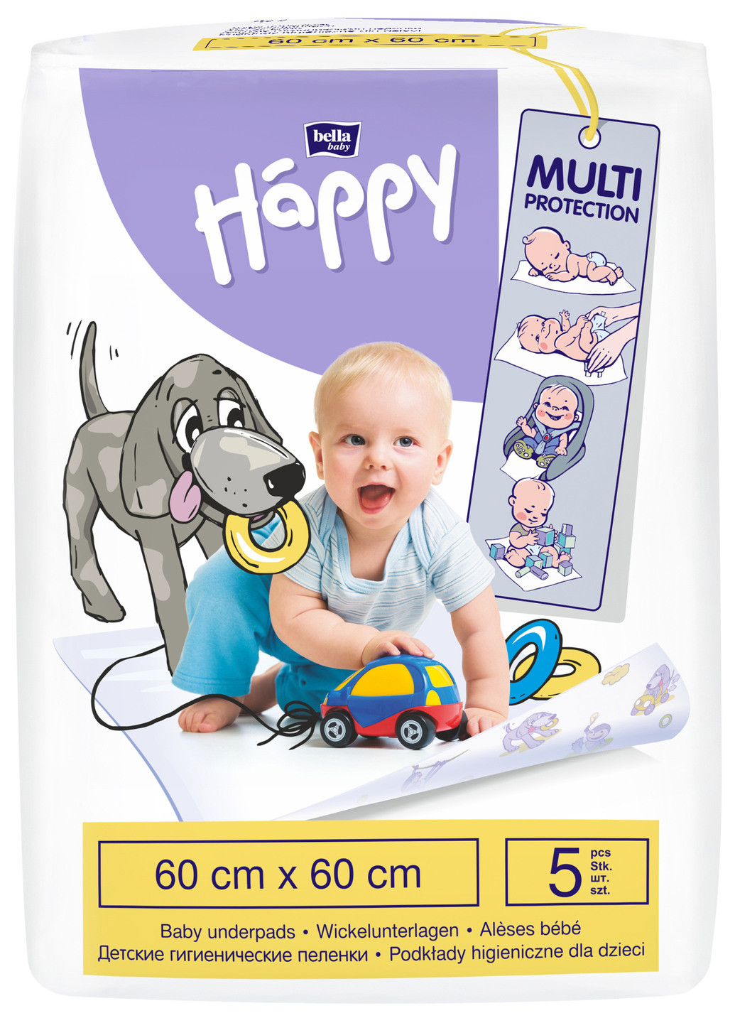 Пелюшки Baby Happy 60x60 5 шт. Bella (221115021)