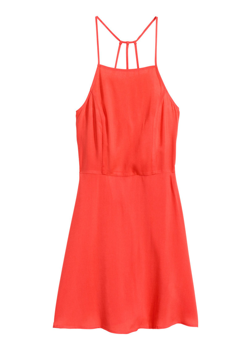 Оранжевое кэжуал платье H&M однотонное