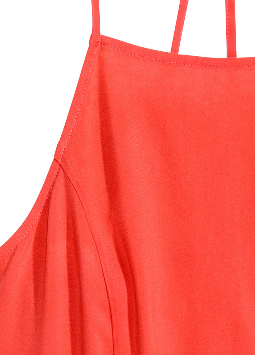 Оранжевое кэжуал платье H&M однотонное