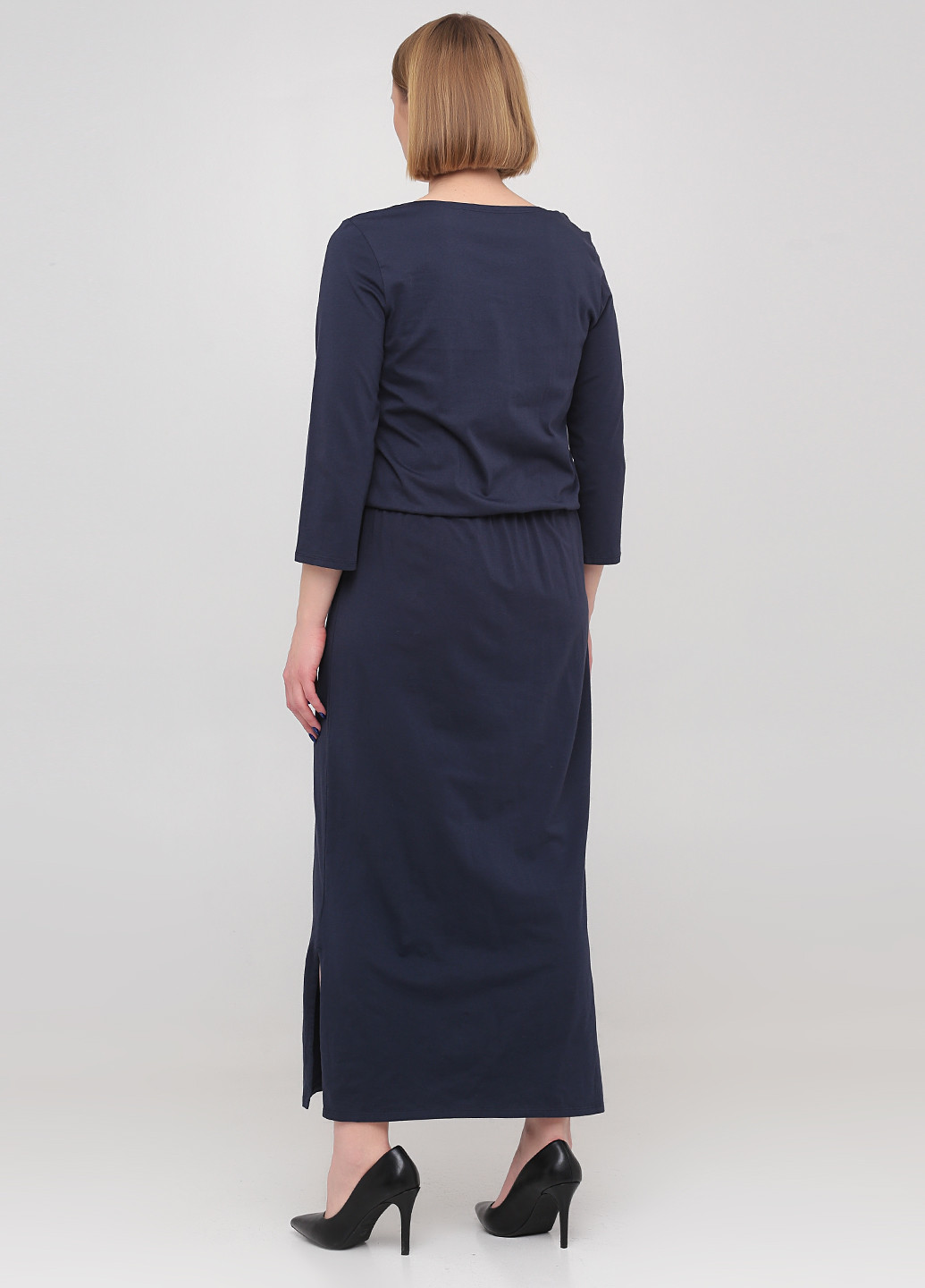 Темно-синее кэжуал платье Garnet Hill однотонное