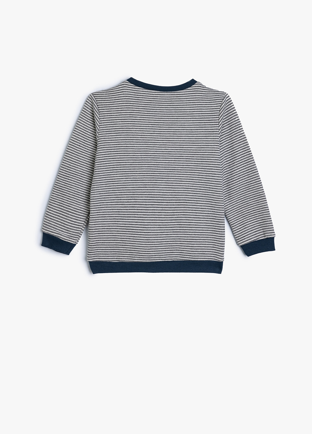 KOTON світшот смужка сірий кежуал бавовна