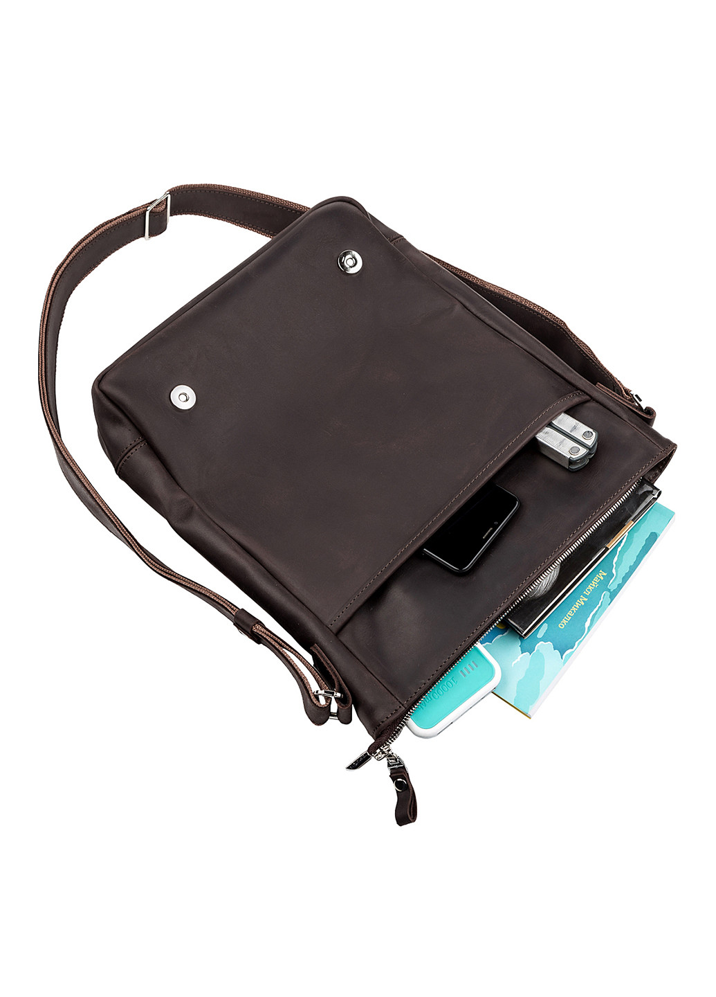 Чоловіча шкіряна сумка 25х33х9 см Shvigel (229459088)