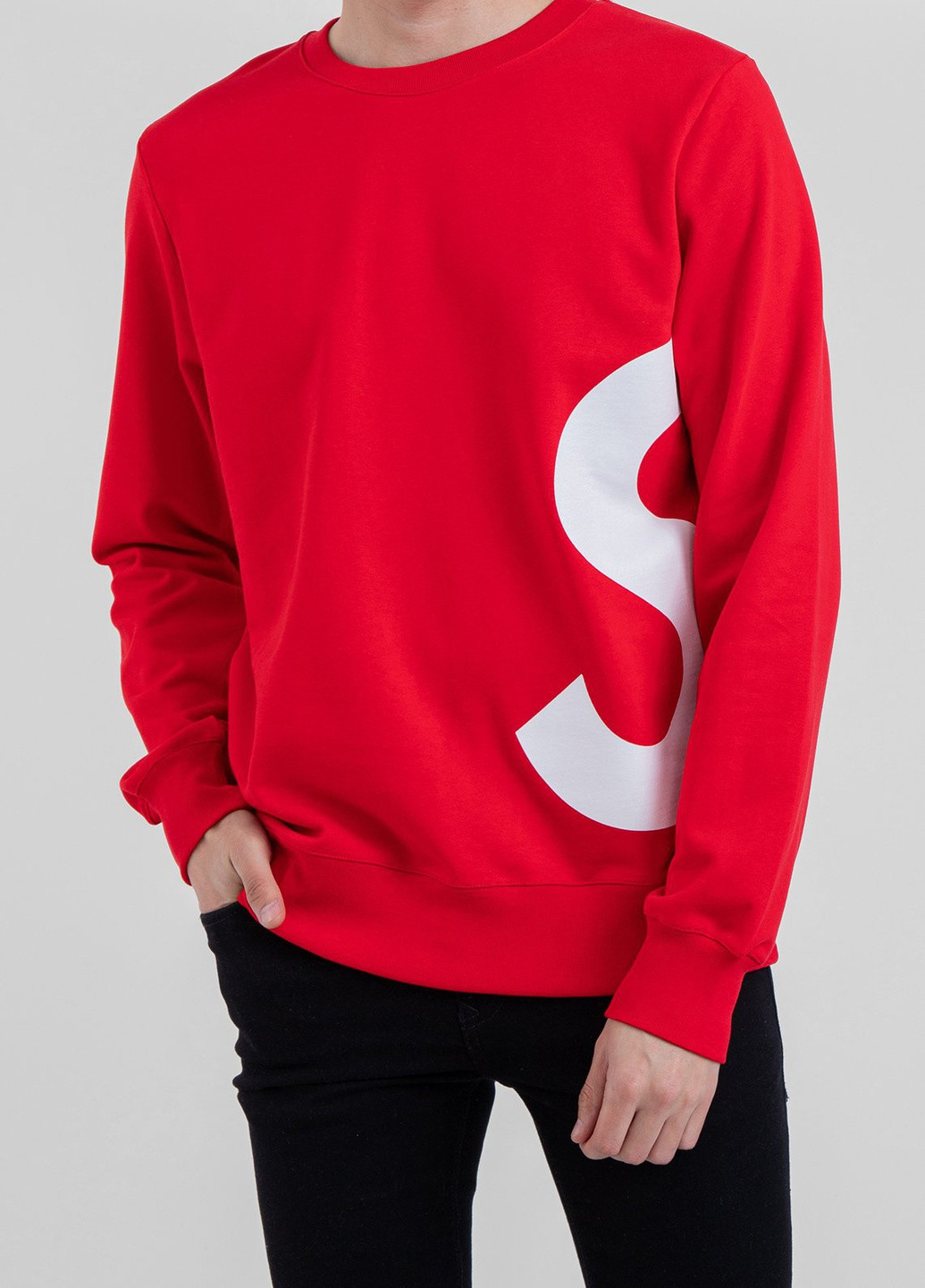 Красный хлопковый свитшот Supreme Spain (228877479)