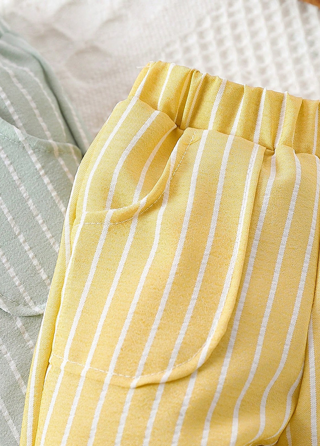 Комбинированные кэжуал демисезонные брюки прямые SHEIN