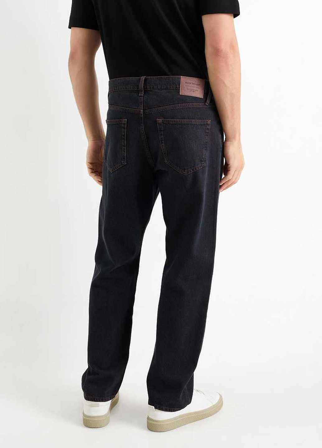 Черные демисезонные мешковатые джинсы C&A