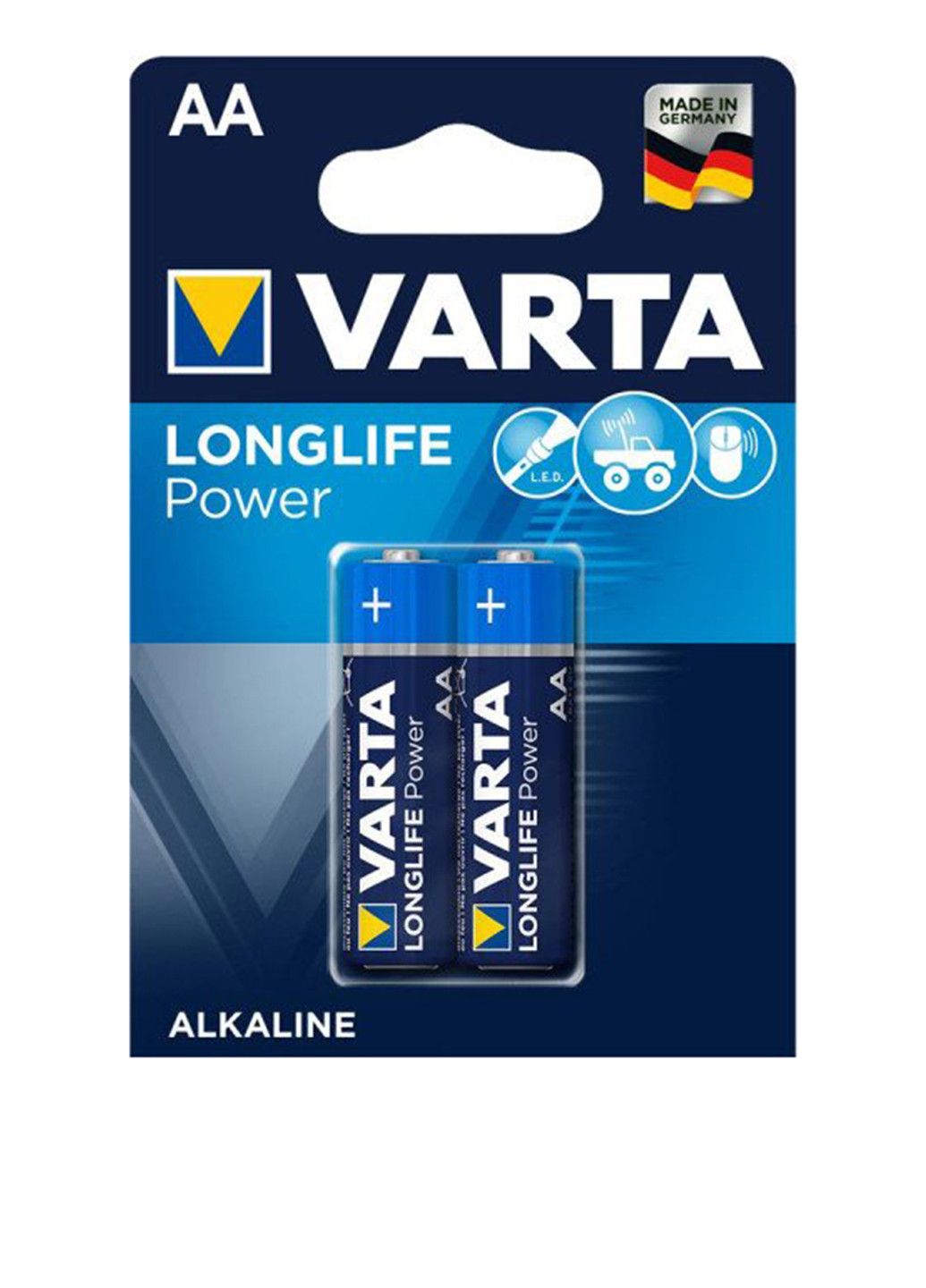 Батарейка Varta LONGLIFE Power AA BLI 2 ALKALINE (04906121412) синие