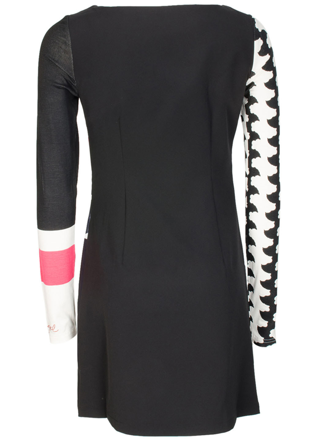 Чорна кежуал сукня з довгим рукавом Desigual з абстрактним візерунком