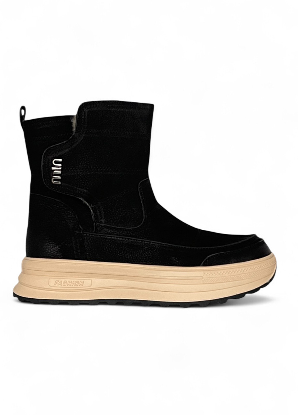 Зимние ботинки Meego без декора из натурального нубука