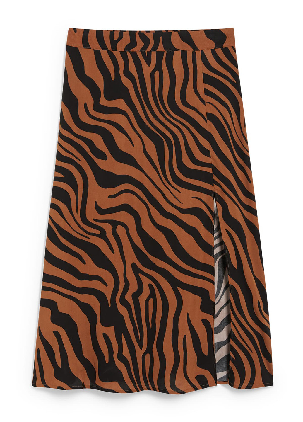 Разноцветная кэжуал с абстрактным узором юбка C&A а-силуэта (трапеция)