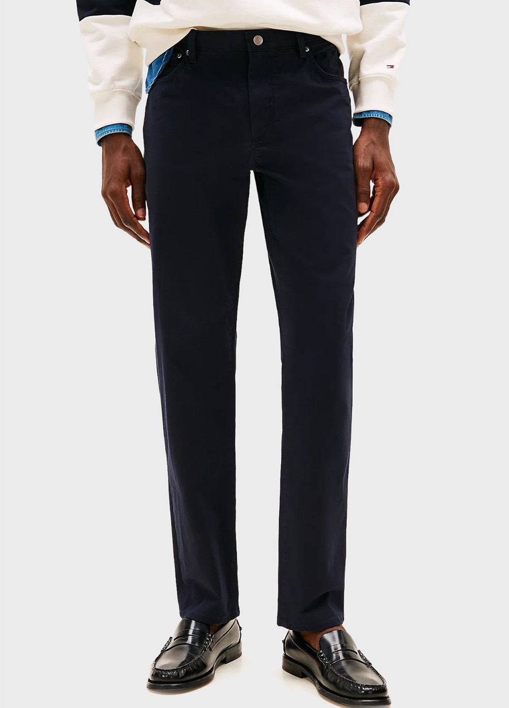 Темно-синие классические, кэжуал демисезонные классические брюки Tommy Hilfiger