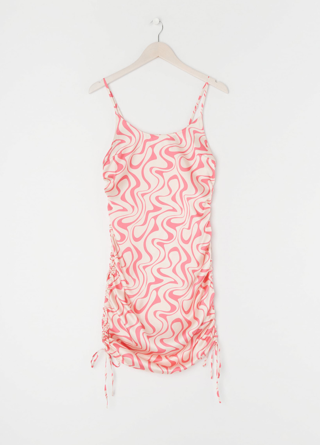 Розовое кэжуал платье платье-майка Sinsay с абстрактным узором