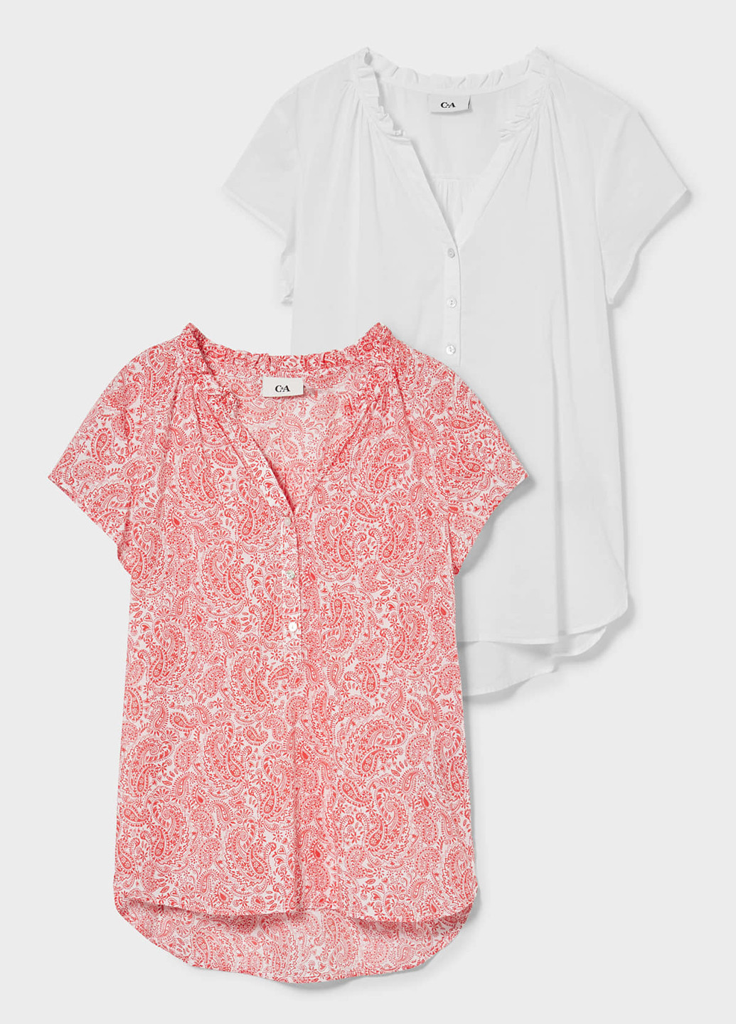 Комбинированная летняя блуза (2 шт.) C&A