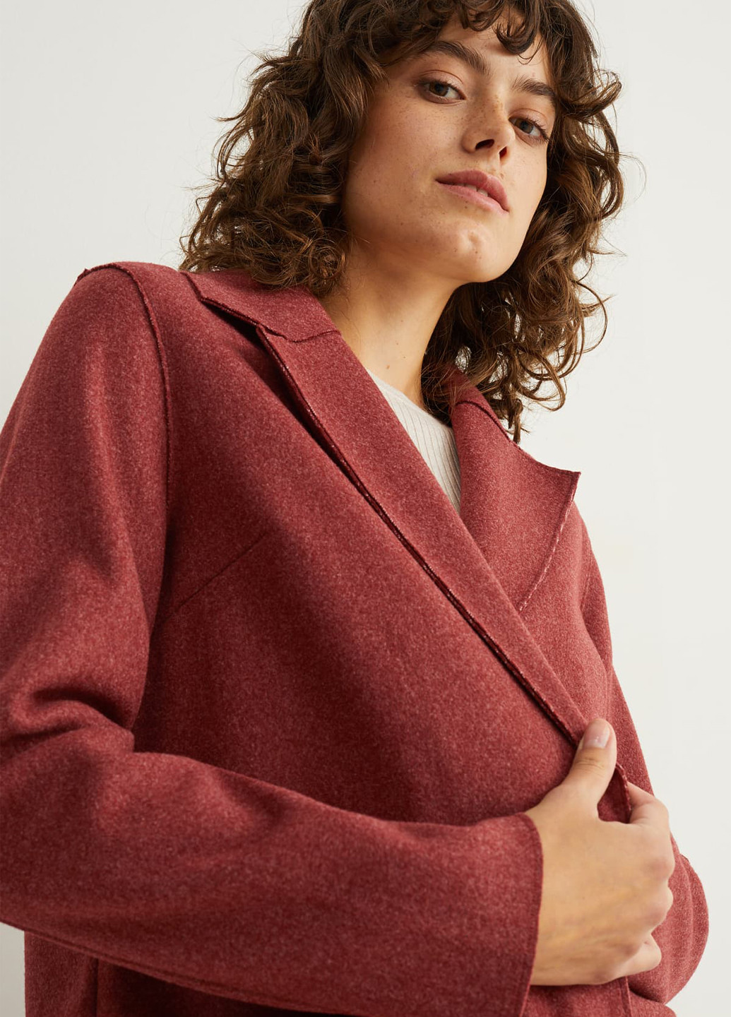 Вишневе демісезонне Пальто однобортне C&A