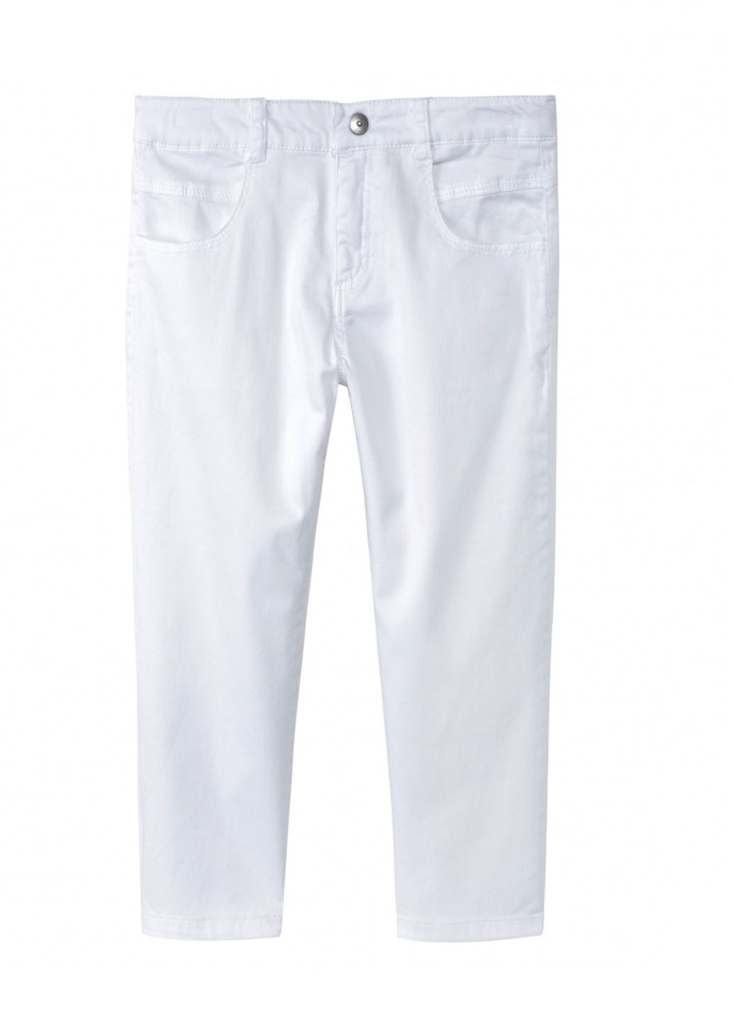 Белые кэжуал демисезонные со средней талией брюки 3 Pommes