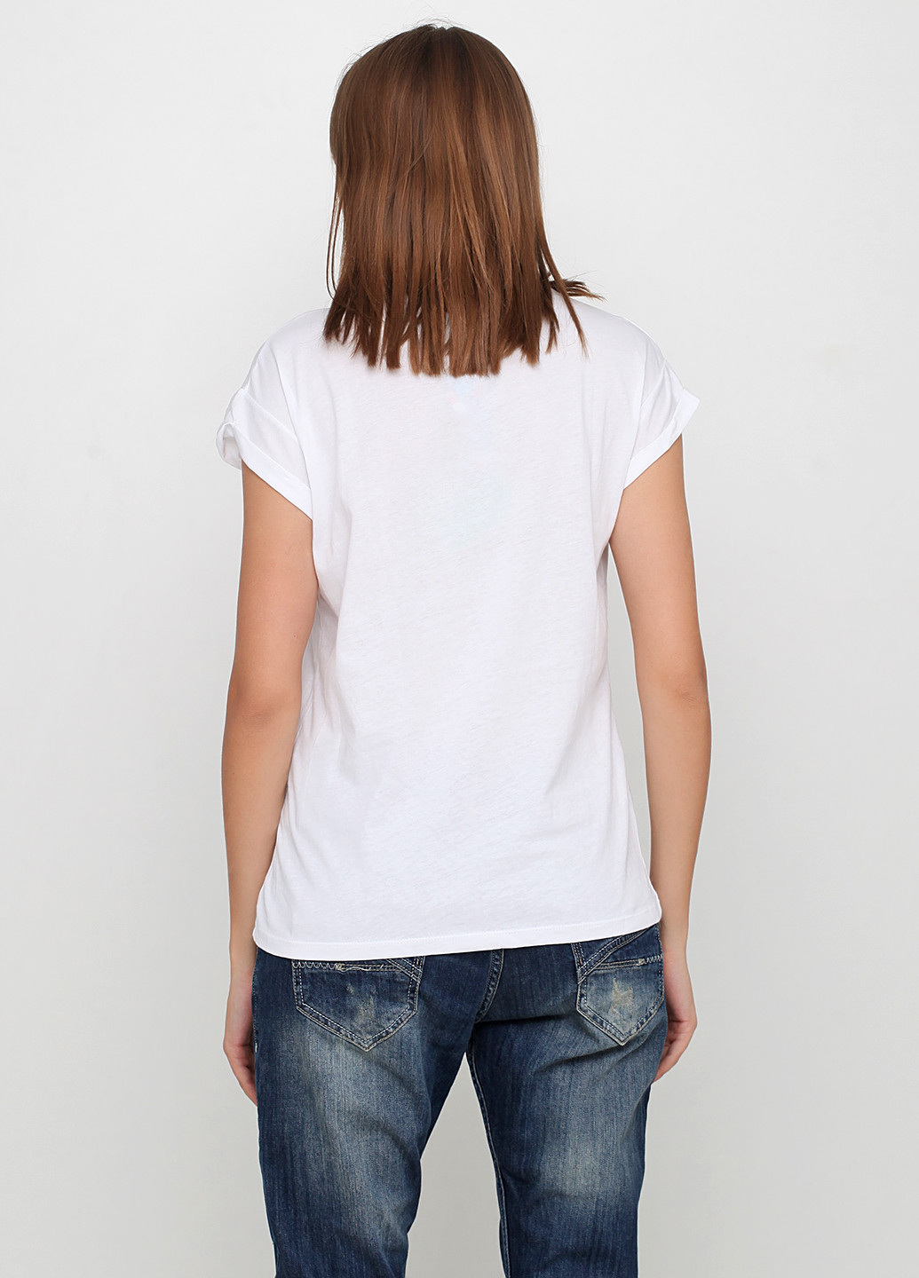 Белая летняя футболка Mint