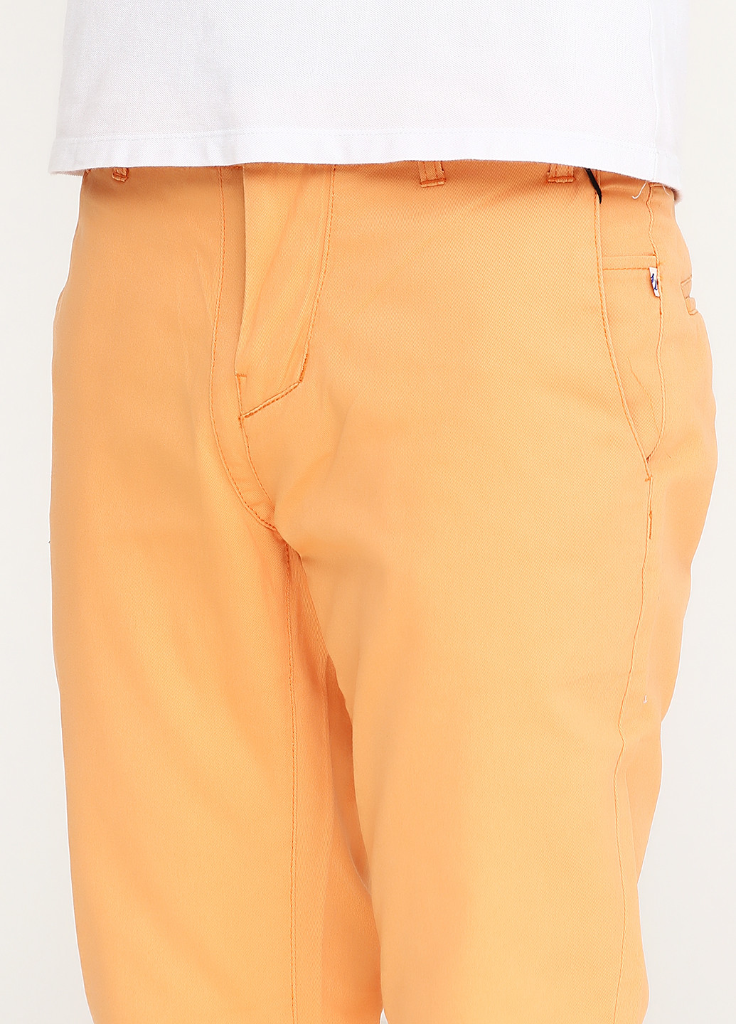 Светло-оранжевые кэжуал демисезонные прямые брюки VIN