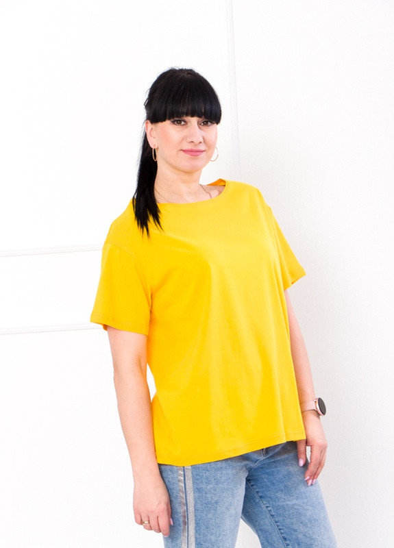 Желтая летняя футболка женская р. 50 темно-зеленый носи своє (-001-v29) Носи своє 8127